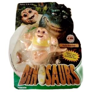 Vintage Dinosaurs Baby Sinclair Carded Action Figure NEW Disney 1991 Hasbro Toy